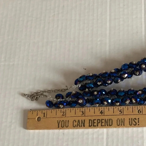 Vintage Rondelle Crystal  Beaded Necklace - Picture 8 of 9